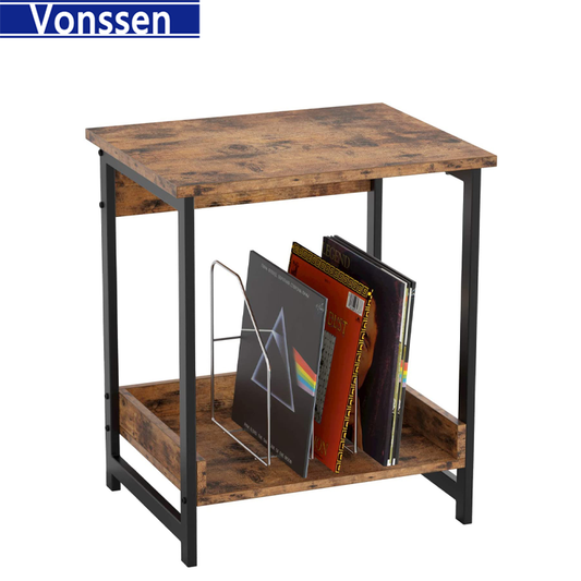 Vonssen End Side Table Nightstand with Drawer MDF IRON VS1010400013