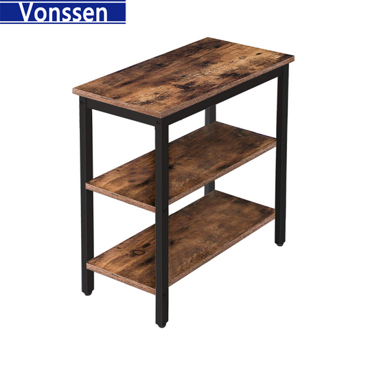 Vonssen End Side Table Nightstand with Drawer MDF IRON VS1010400008