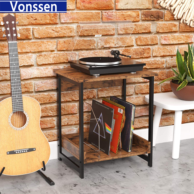 Vonssen End Side Table Nightstand with Drawer MDF IRON VS1010400013