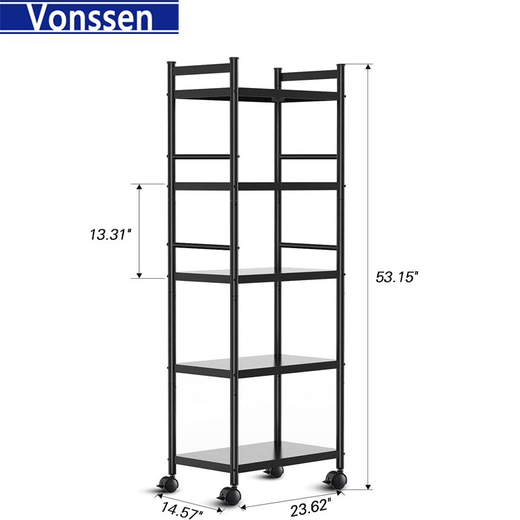 Vonssen 23.62'' Steel Standard Baker's Rack with Microwave Compatibility VS1031403005