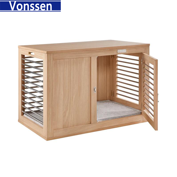 Vonssen Moderno Double Door Wooden Dog Crate VS3010100015