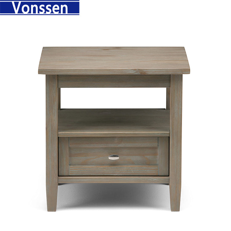 Vonssen Designs End Table in Farmhouse Gray SI-30139