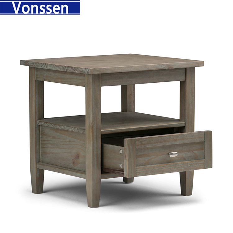 Vonssen Designs End Table in Farmhouse Gray SI-30139