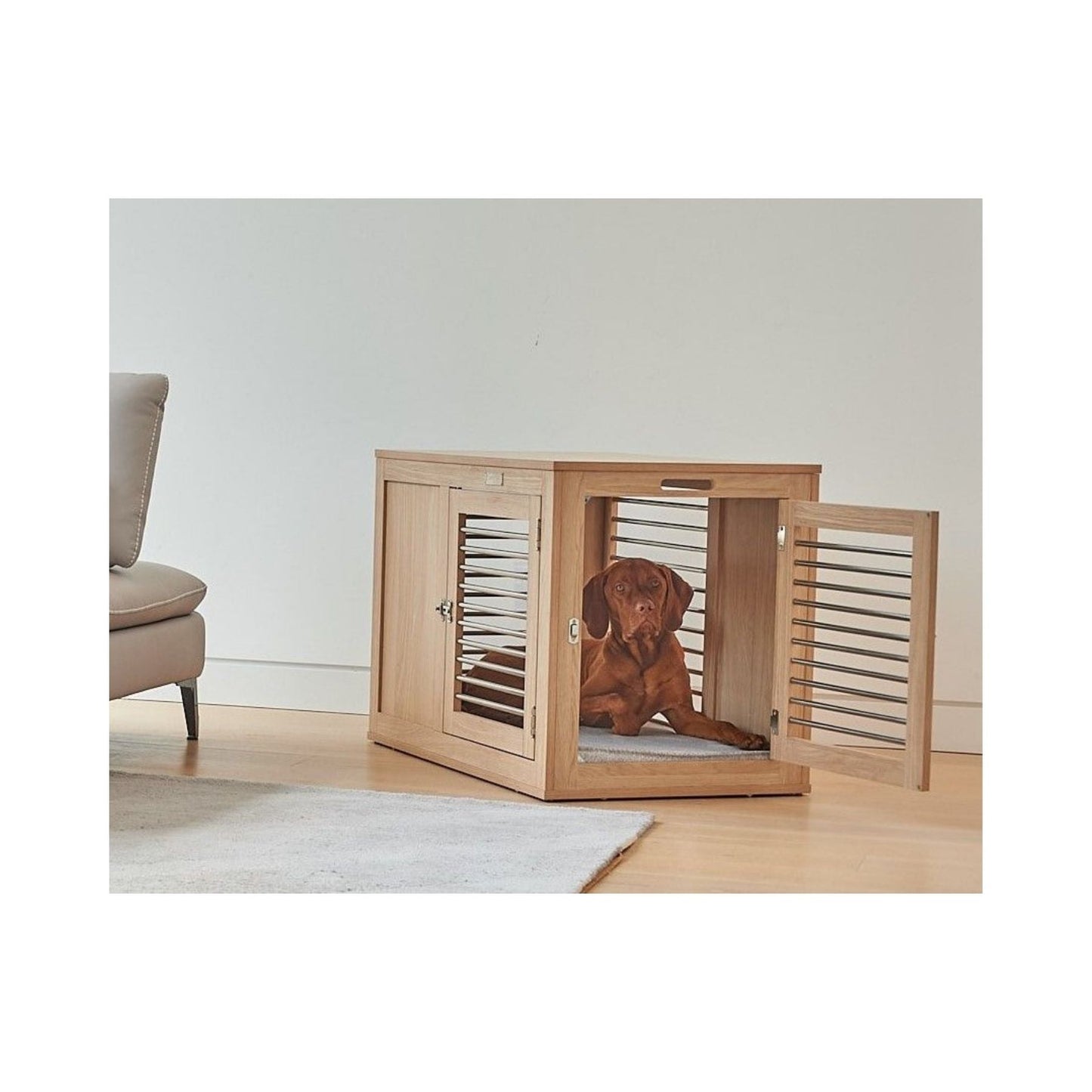 Vonssen Moderno Double Door Wooden Dog Crate VS3010100015