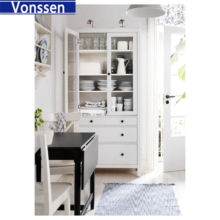 Vonssen  Glass-door cabinet with 3 drawers SI-20135