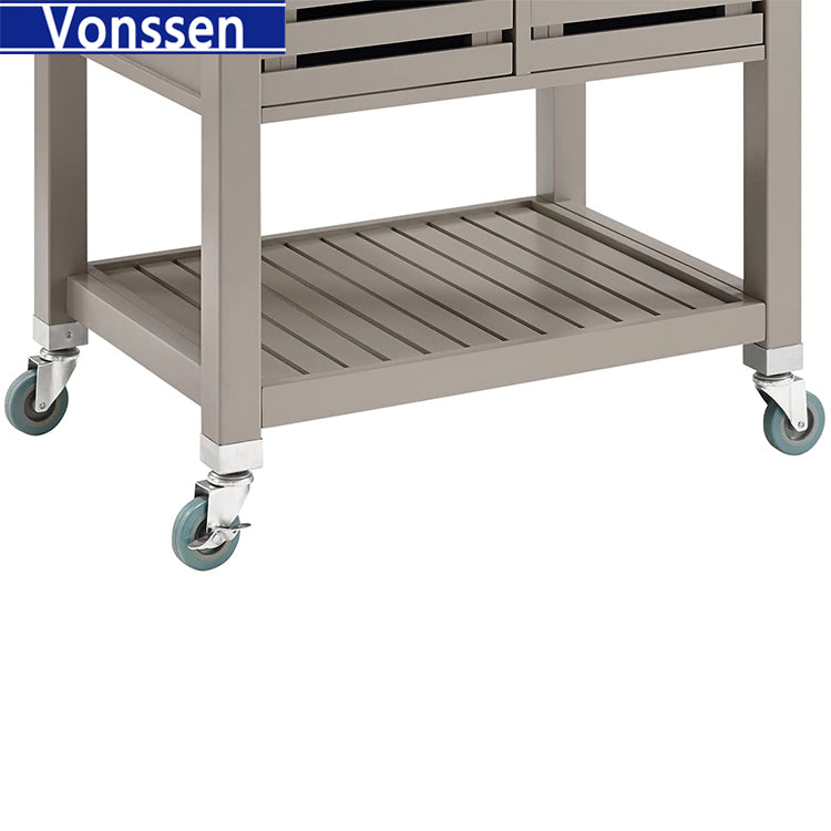 Vonssen Wood Kitchen Cart Gray SI-80001