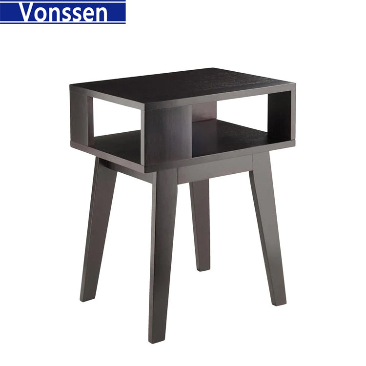 Vonssen Nightstand/End Table Solid Wood Bed Side Table for Bedroom Living Room College Dorm SI-50044