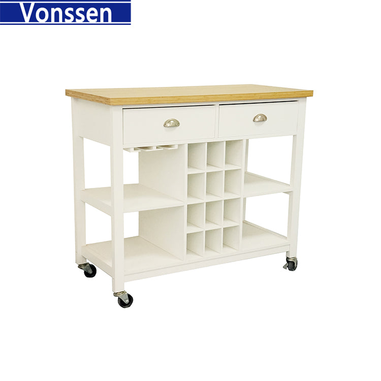 Vonssen Living Kitchen Cart with Wine Storage SI-20219