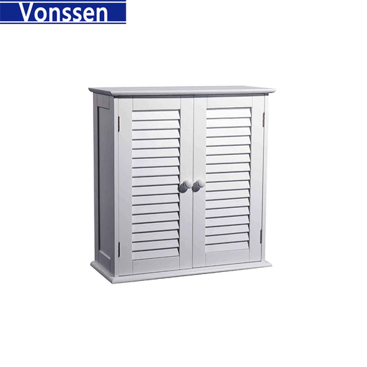 Vonssen Bathroom Cabinet Wall Mounted Single Shutter Door White Storage By Home SI-20093