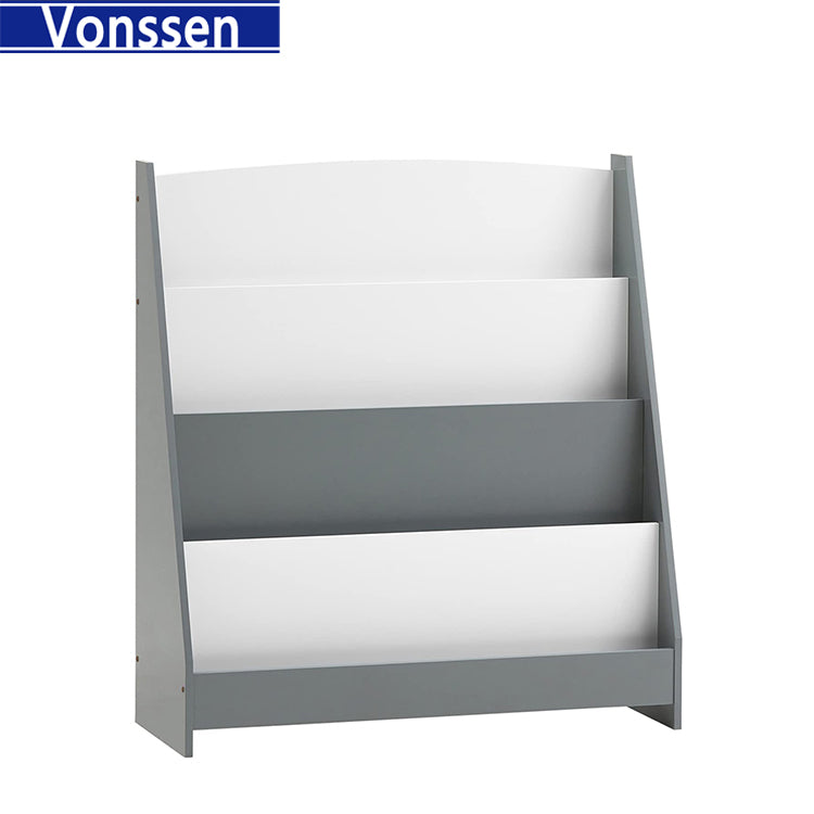 Vonssen Kids Sling Bookshelf Kids Bookshelf with Organizer Kids Magazine Rack Book Rack for Kids Book Organizer SI-80152