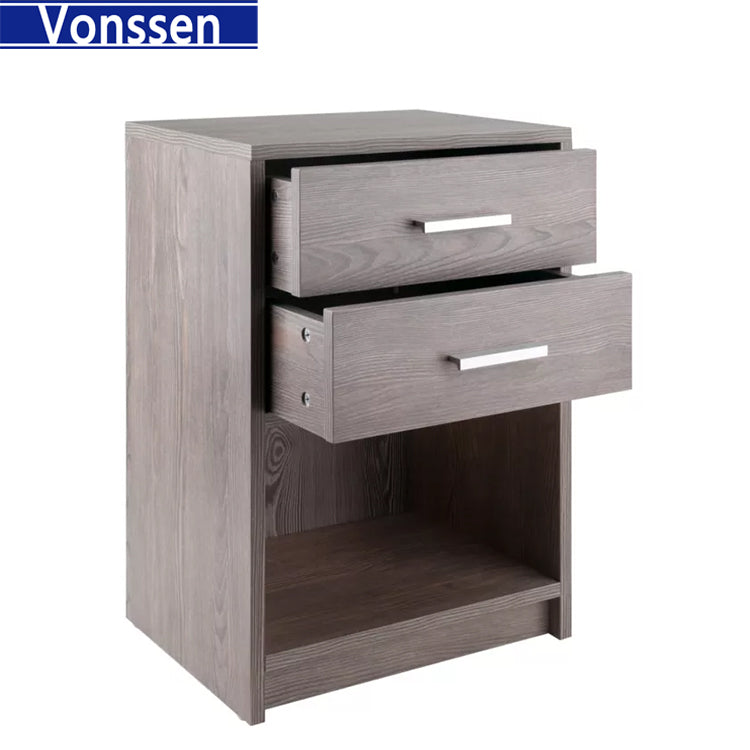 Vonssen Wood Molina 2-Drawer Nightstand SI-10172