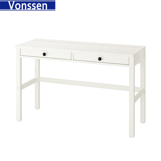 Vonssen Desk with 2 Drawers White Stain Size 47 1/4x18 1/2" SI-20346