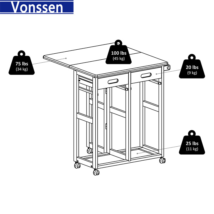 Living Set of 3 Teak Elegant Suzanne Space Saver Set with 2 Square Seat Stools, 32.75" SI-10007