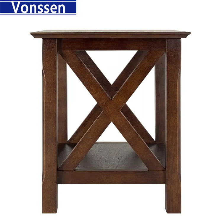 Vonssen End Table Living Room Set of 2 - Small Side Table for Small Spaces Bedroom Side Table Night Stand SI-70005