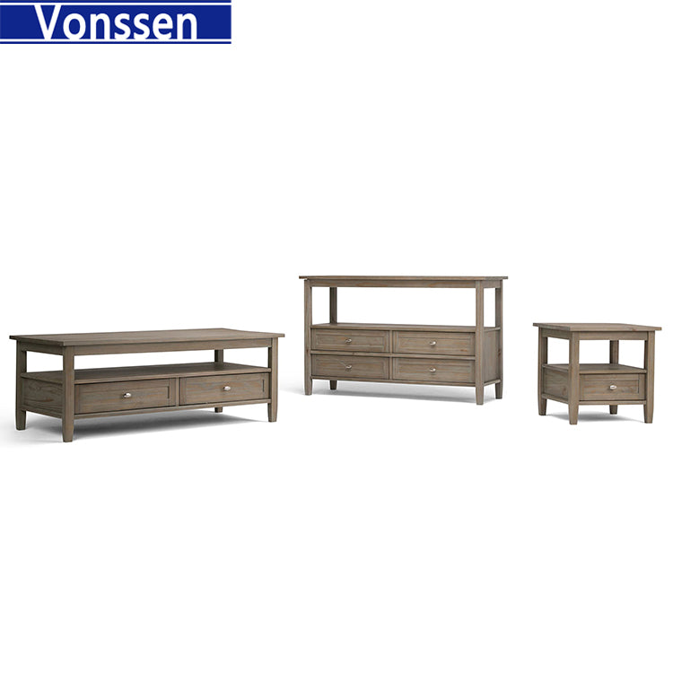 Vonssen Designs End Table in Farmhouse Gray SI-30139