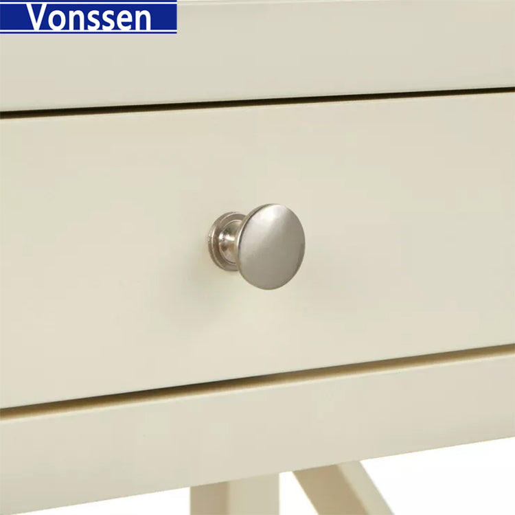 Vonssen White Computer Desk Bundle Flip Top Open End Table with Drawer Study desk SI-20178