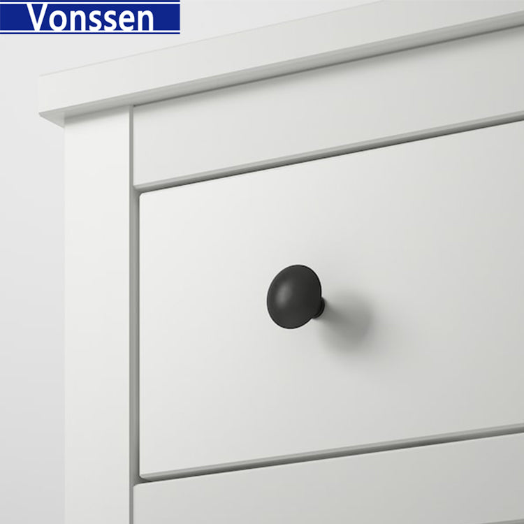 Vonssen Nighstand 1 Tier Bedside End Table MDF Sofa Side Table with Drawer Storage Cabinet Living Room Furniture Easy Assembly SI-20347