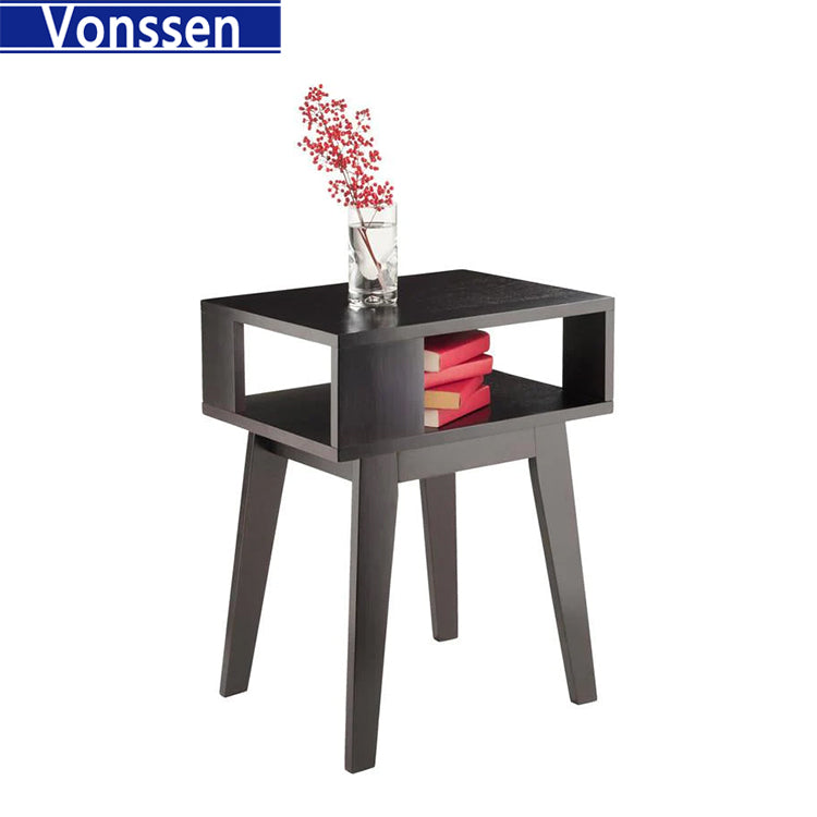 Vonssen Nightstand/End Table Solid Wood Bed Side Table for Bedroom Living Room College Dorm SI-50044