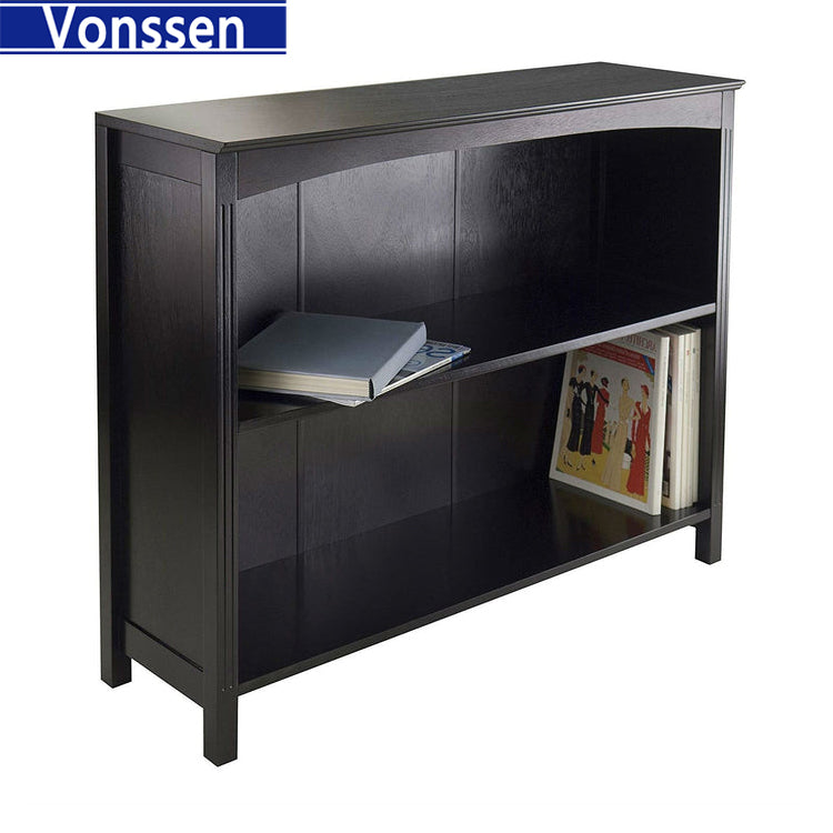 Vonssen 3 Tier Bookcase Shelf with 2 Large Storage Baskets SI-50005-2