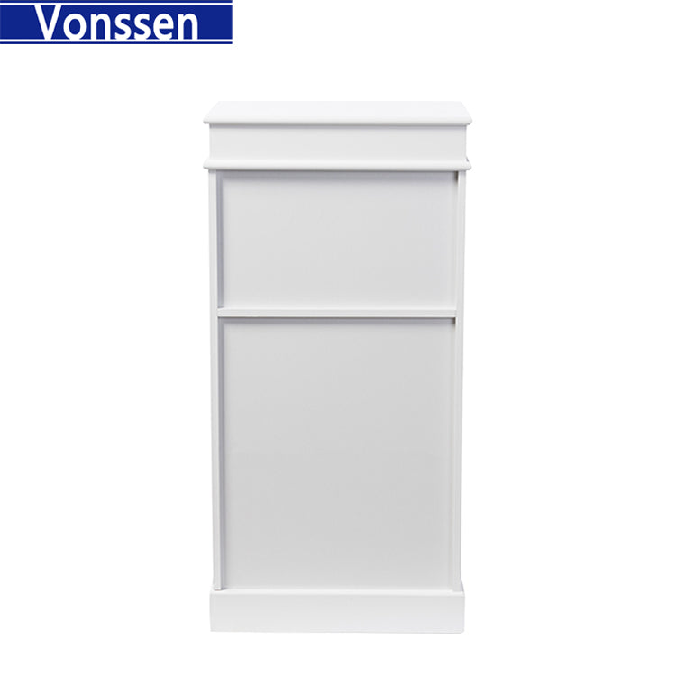 Vonssen White and Natural Wood Wine Cabinet SI-20124