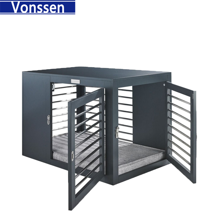 Vonssen Moderno Double Door Wooden Dog Crate VS3010100016