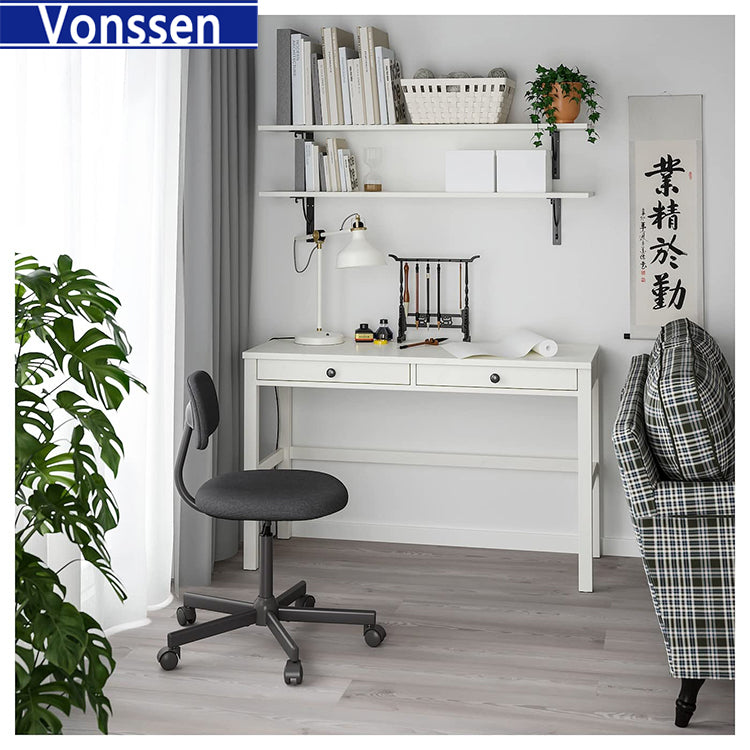 Vonssen Desk with 2 Drawers White Stain Size 47 1/4x18 1/2" SI-20346