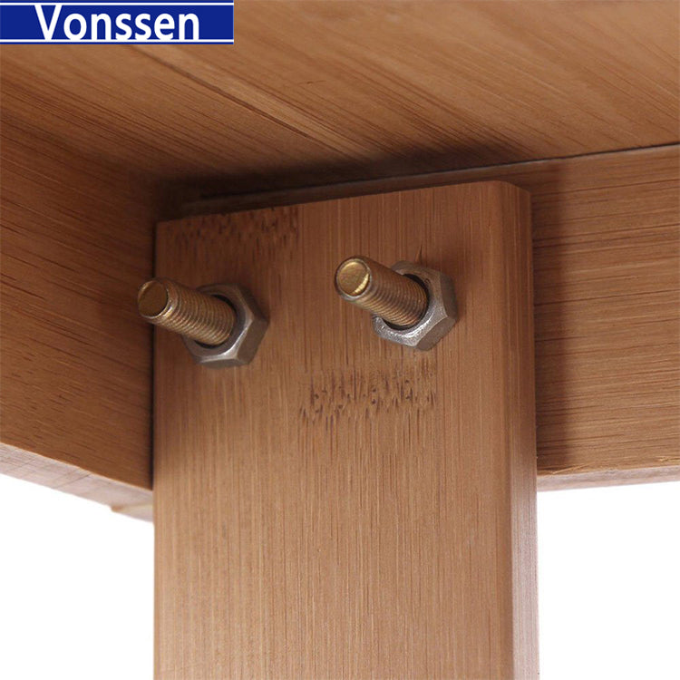 Vonssen Shoe Storage Benches for Entryway Rack Shelf Boot Organizer Bamboo Hallway Bench (Boots) SI-10035