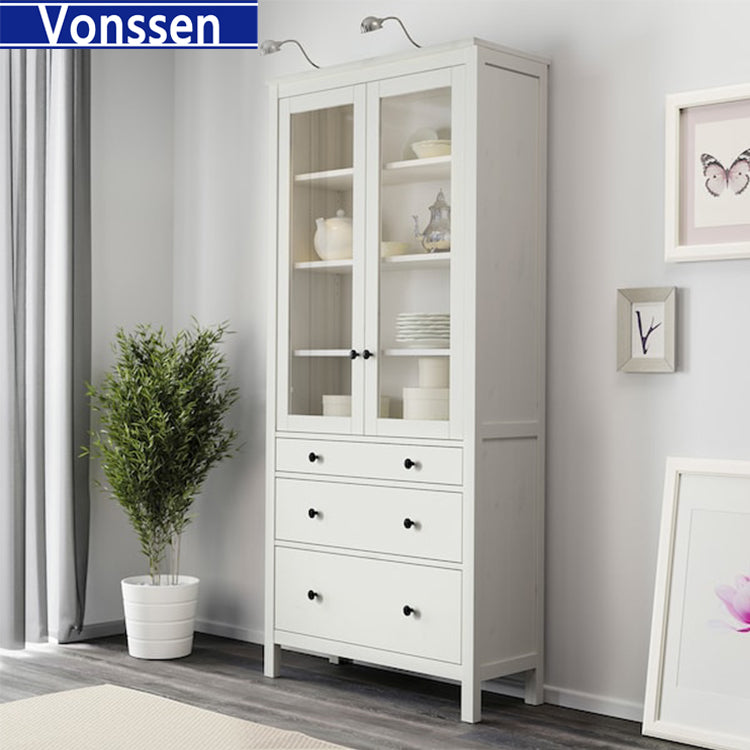 Vonssen  Glass-door cabinet with 3 drawers SI-20135