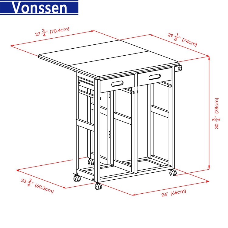 Living Set of 3 Teak Elegant Suzanne Space Saver Set with 2 Square Seat Stools, 32.75" SI-10007