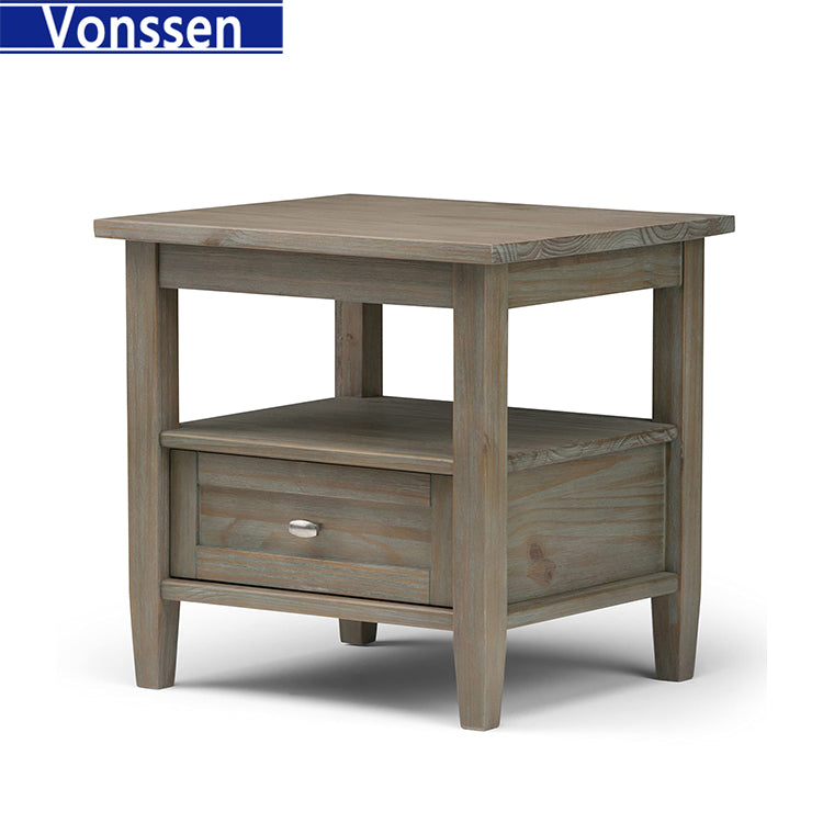 Vonssen Designs End Table in Farmhouse Gray SI-30139