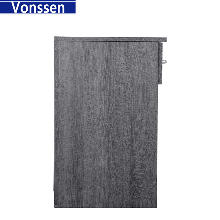 Vonssen Stylish and Functional 1-Drawer Nightstand in Gray Enhance Your Bedroom Decor with This Sleek Furniture Piece SI-10171