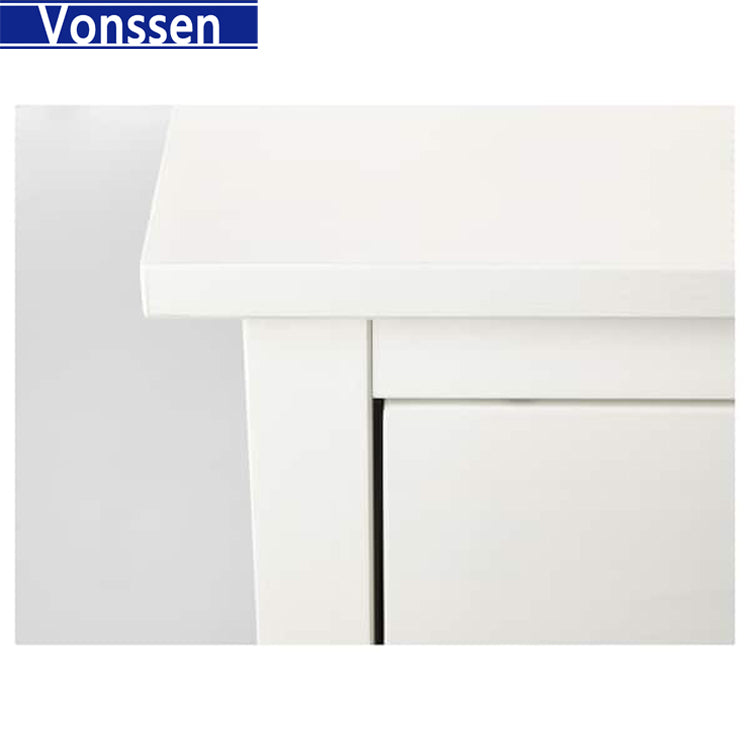 Vonssen Furniture Set-Bedside Cabinet White 40x35x61.5 cm Solid Wood Pine SI-20137