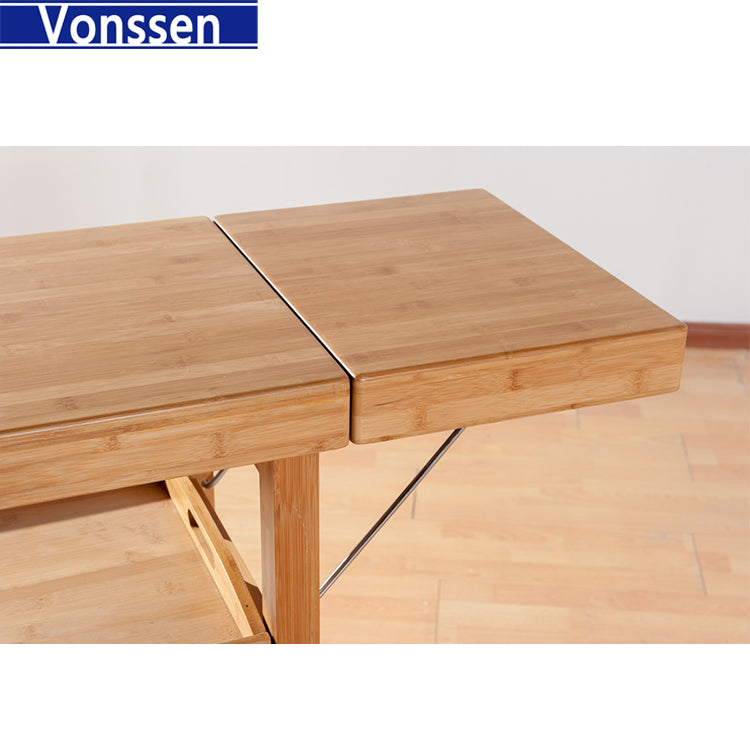 Vonssen Housewares Wooden Kitchen Trolley with Storage Drawers SI-10009