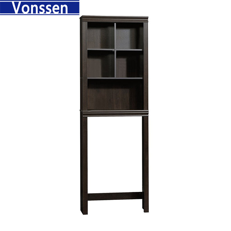 Vonssen Over The Toilet Storage Cabinet with Moru Tempered Glass Doors Bathroom Organizer Above Toilet Storage Cabinet SI-50037