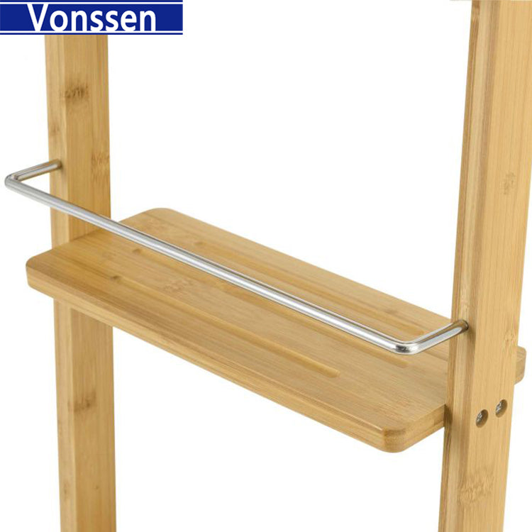 Vonssen bathroom shelf hanging shelf kitchen wall shower shelf bamboo VS1041200078