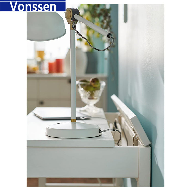 Vonssen Desk with 2 Drawers White Stain Size 47 1/4x18 1/2" SI-20346