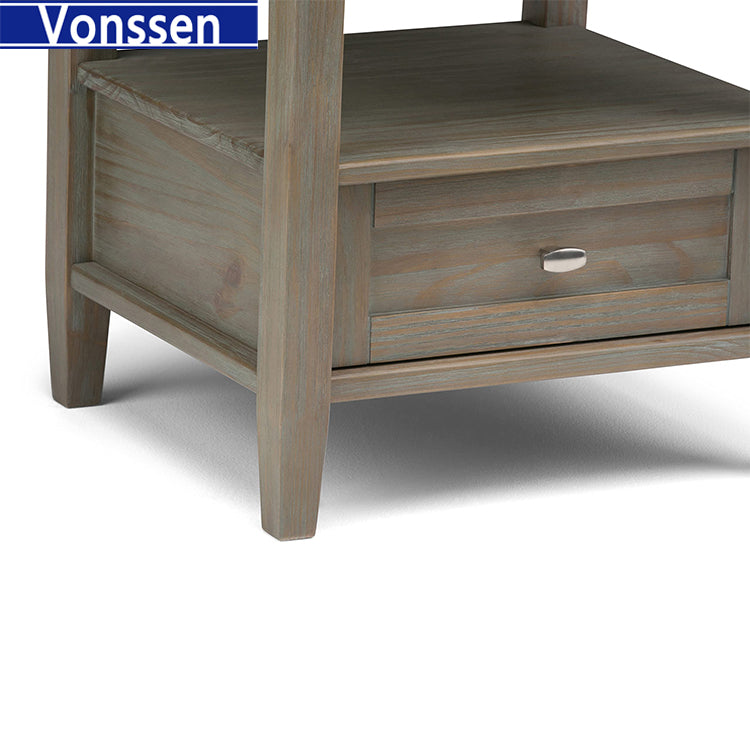 Vonssen Designs End Table in Farmhouse Gray SI-30139