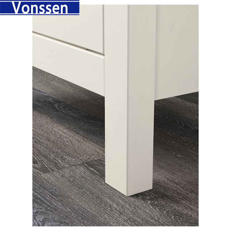 Vonssen Furniture Set-Bedside Cabinet White 40x35x61.5 cm Solid Wood Pine SI-20137