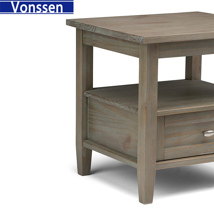 Vonssen Designs End Table in Farmhouse Gray SI-30139