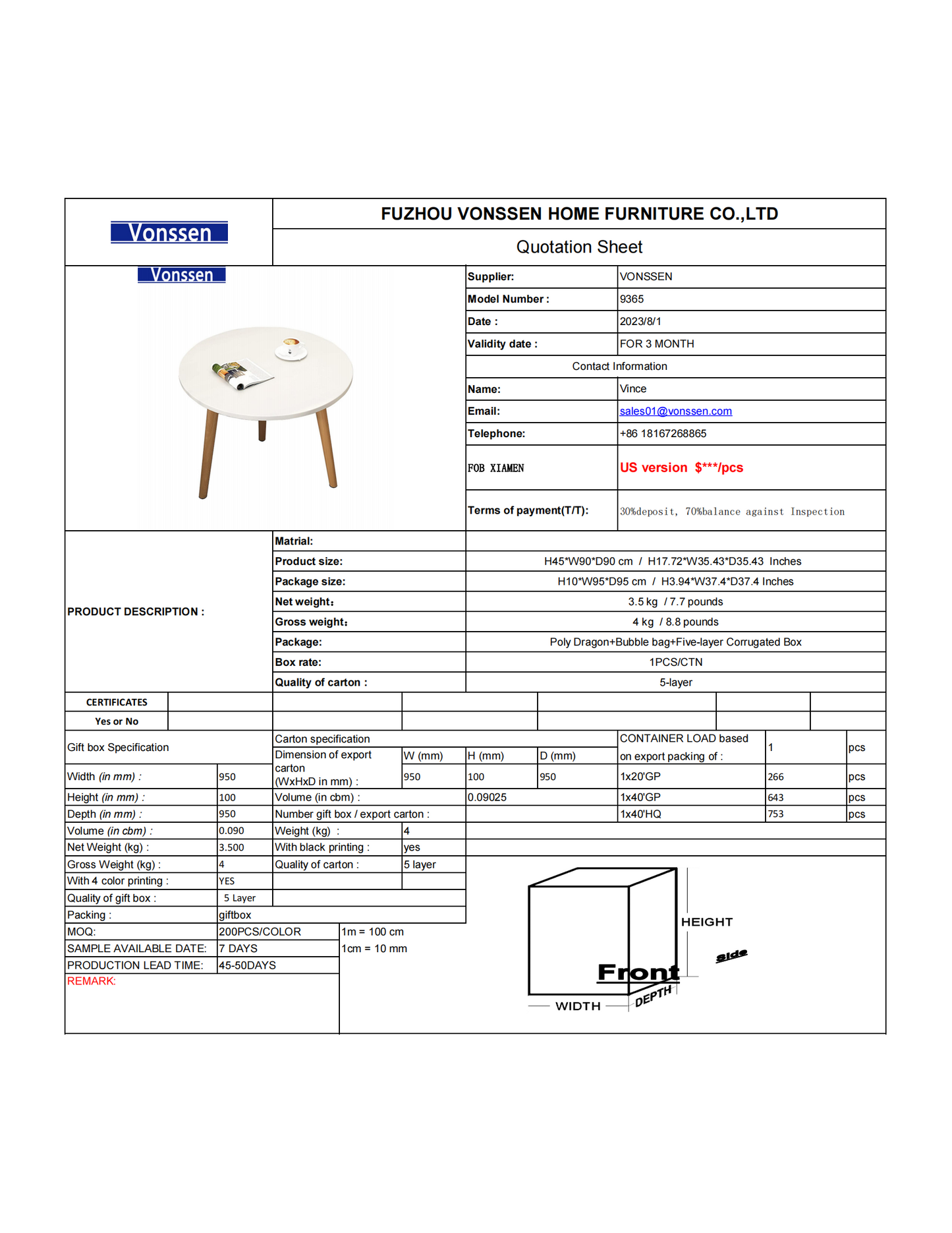 Side Table Round Coffee Table Modern Simplistic End Table for Living Room Bedroom and Balcony Save Space and Easy Assembly 9365