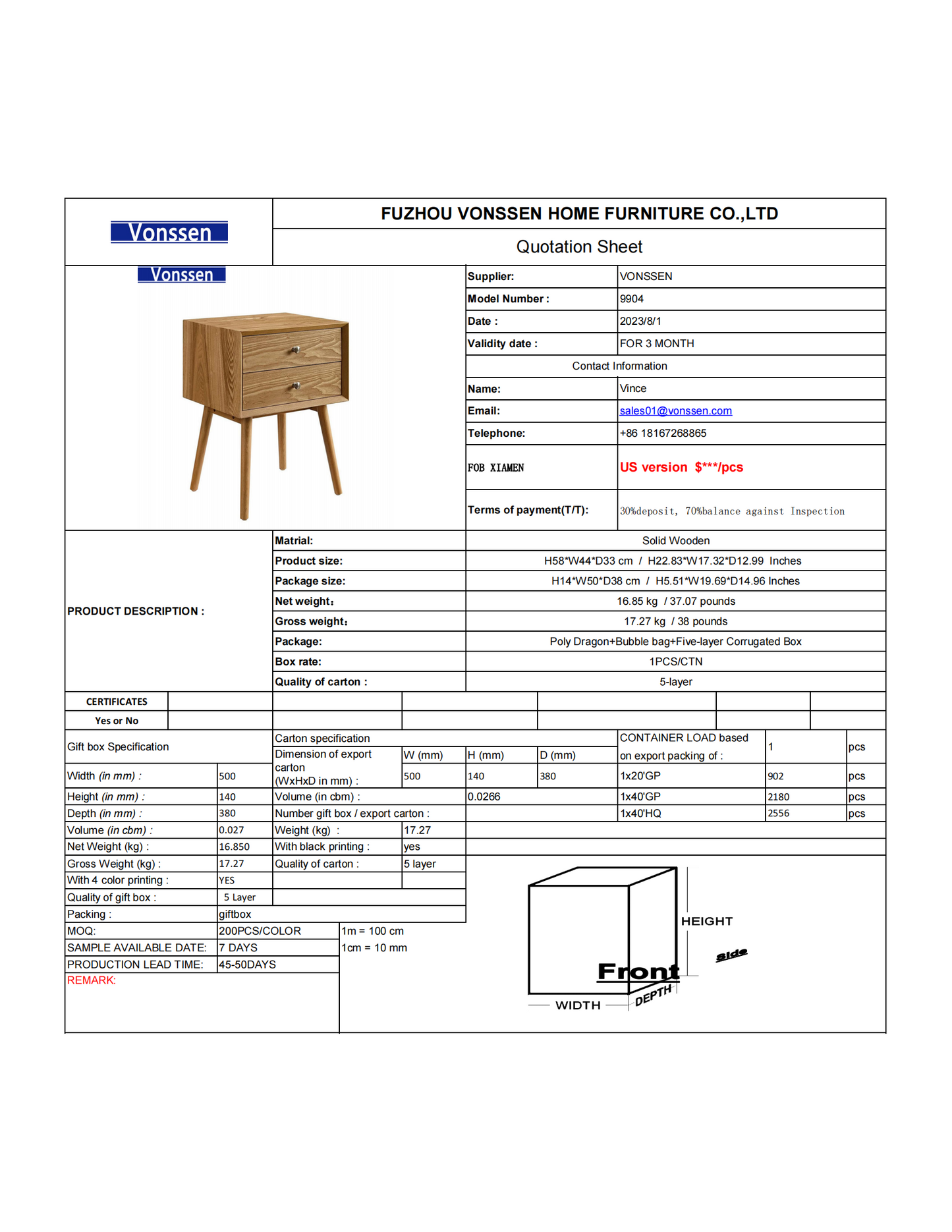 Modway Ember Wood Nightstand Natural Natural 9904