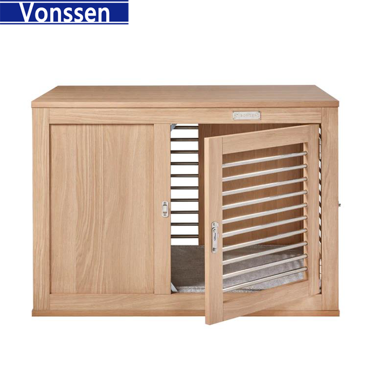 Vonssen Moderno Double Door Wooden Dog Crate VS3010100015